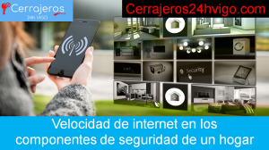 velocidad de internet en los componentes de seguridad de un hogar